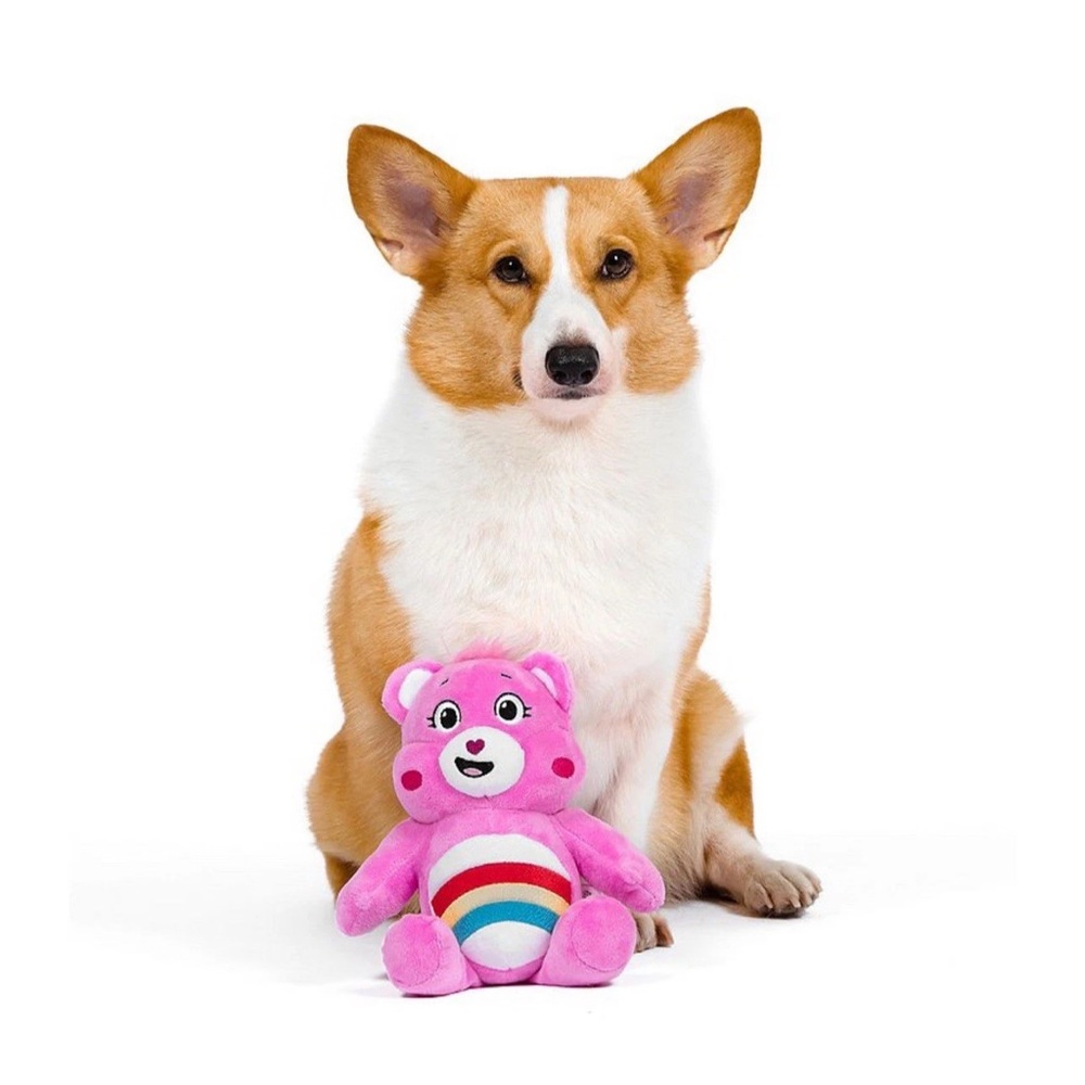 Care Bear 8 Inch Plush Cheer Bear Pink Rainbow Belly Stuffed Animal Toy For PETS